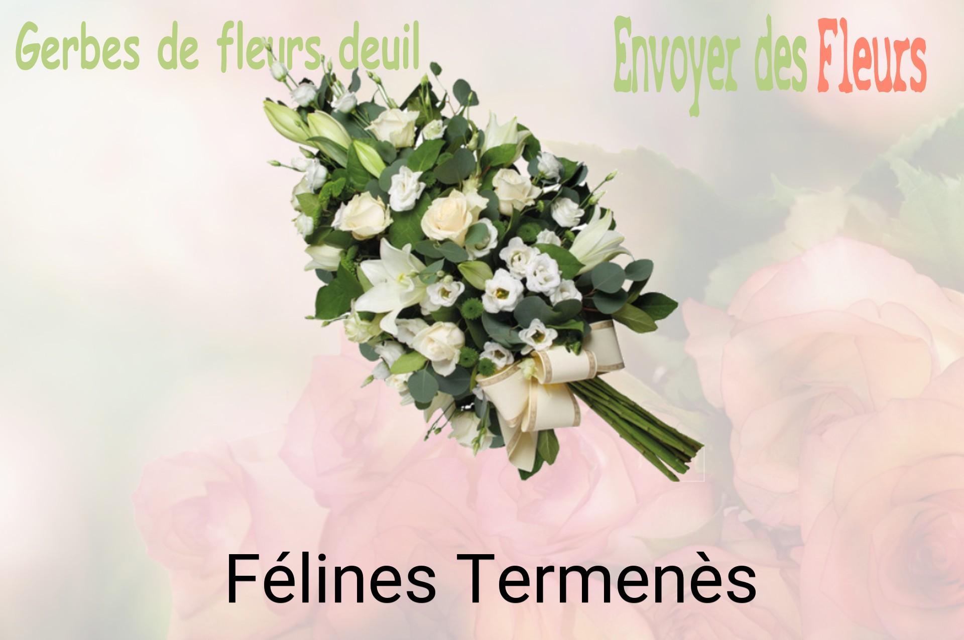 Gerbe de fleurs de deuil livrée à Félines-Termenès
